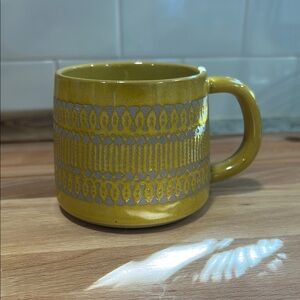 Magnolia Yellow and Gray Patterned Mug